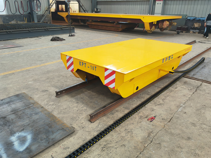 Cable Electric Flat Cart with Rail 10 Ton