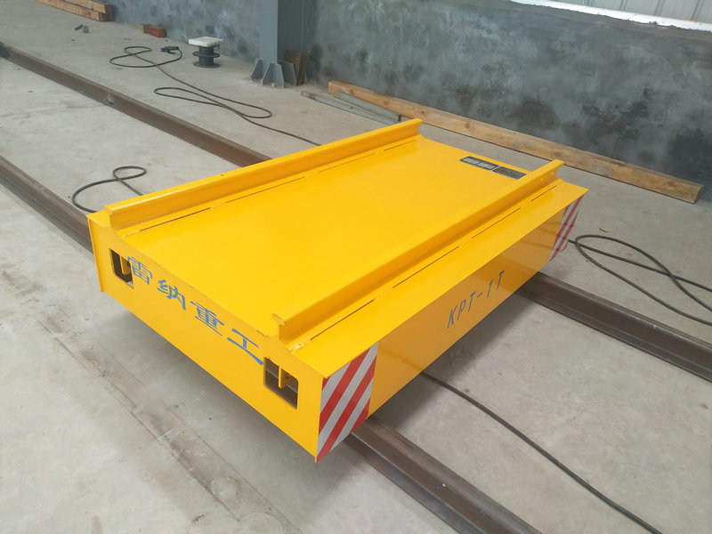 Cable Reel Powered Warehouse Flat Car on Rail With Remote Control