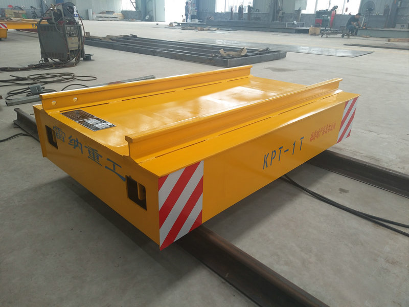 Cable Reel Powered Warehouse Flat Car on Rail With Remote Control