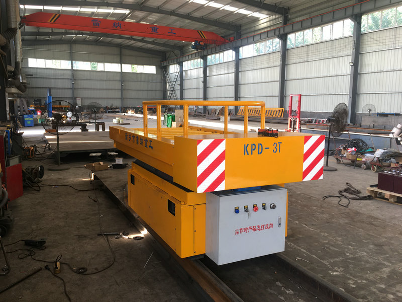 3T Rail Turning Electric Flat Cart with Lift