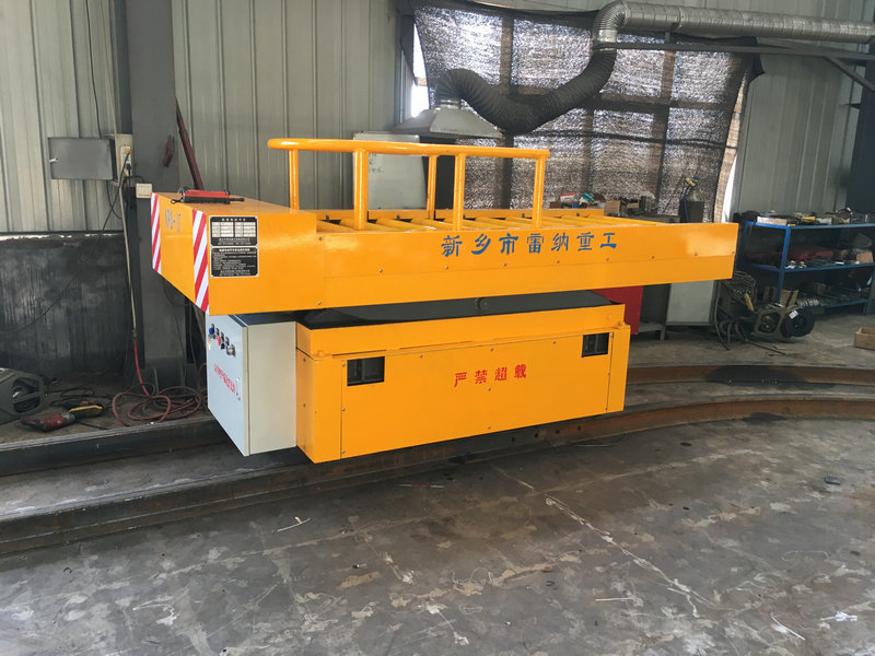 3T Rail Turning Electric Flat Cart with Lift