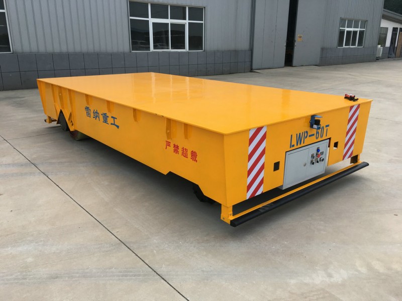 Motor Driven 60T Electric Trackless Transfer Wagon