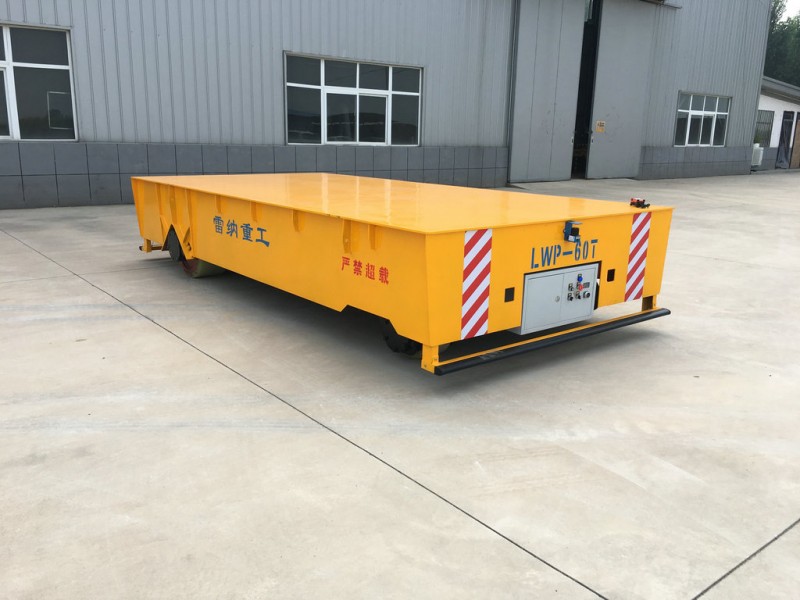Motor Driven 60T Electric Trackless Transfer Wagon