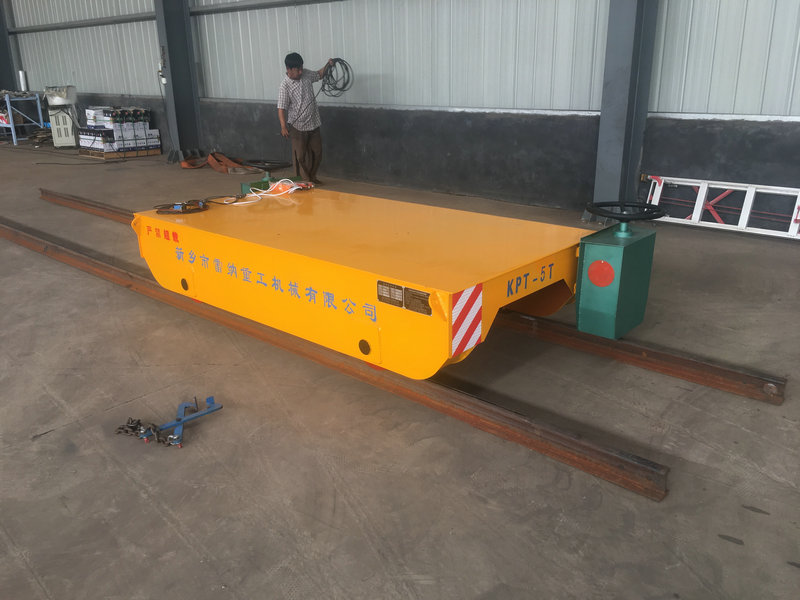 Cable Reel Powered Motorized Rail 5 Ton Industry Transfer Cart